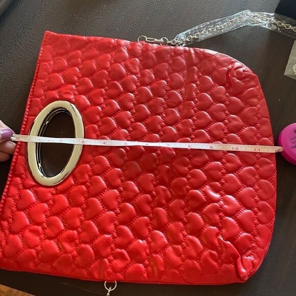 Red Crossbody Handbag Clutch - Picture 7 of 10